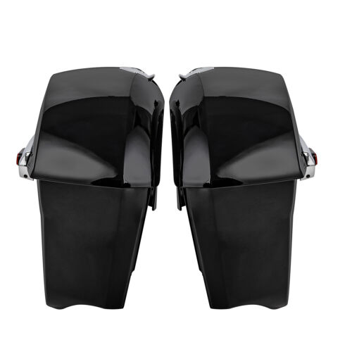 Black ABS Hard Saddlebags + Keys for Victory Cross Country Cross Roads 2010-2017 - Picture 6 of 17