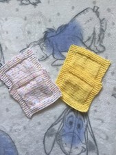 Hand Knitted 2 Sets Of Mother And Baby Bonding Squares