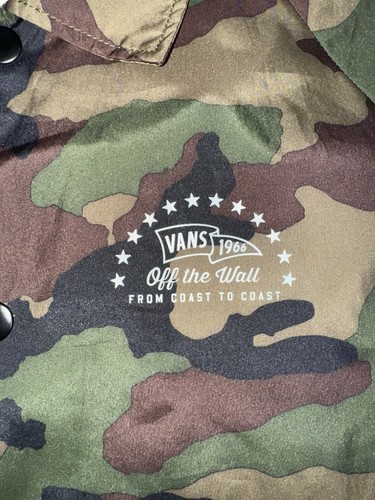 Vans Jacket Mens Camo Medium Windbreaker Camouflage Lightweight AOP Skater - Picture 3 of 13