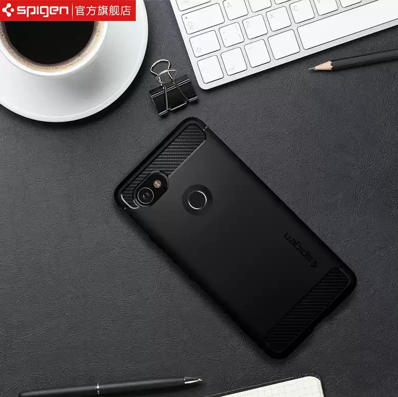 Spigen for Google Pixel 2 Case AirCushion Shockproof Cover - Black - Image 3 of 4