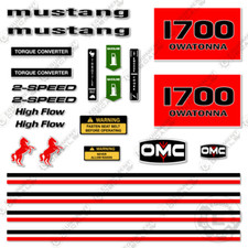 Fits OMC Mustang 1700 Decal Kit Skid Steer - GASOLINE VERSION!