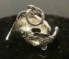 925 Sterling Silver Zodiac Pendant Fish Approx 2cm 2.8g T-1530