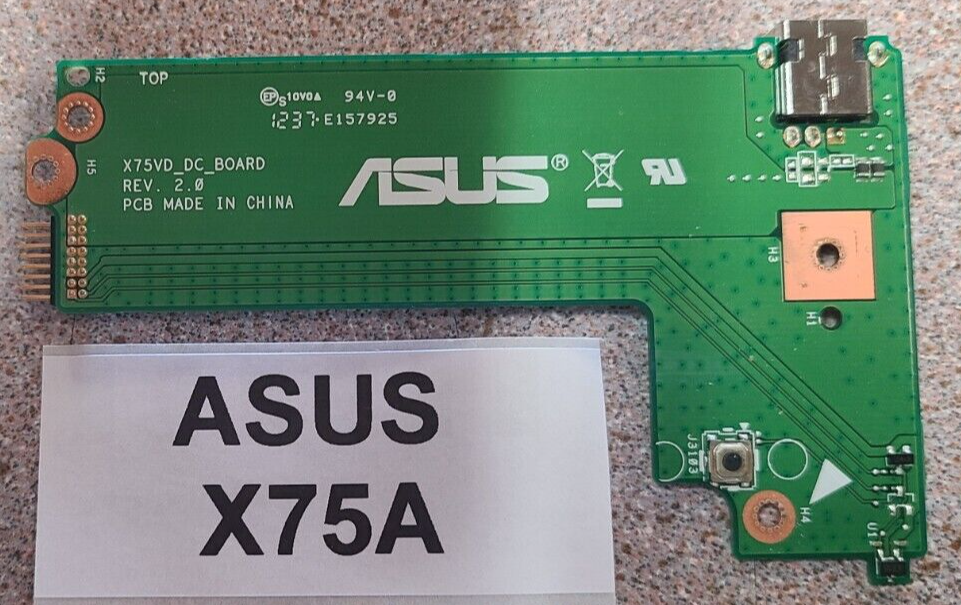 GinTai DC in Power Jack Button Board for Asus X75A X75VD F75VD X75VB X75VC R704VC,A75F ,X75VD X75VB F75VD X75VC A75F,X75A-DB31 X75A-DB32 X75A-DH31 F75A-WH31 60-NC0DC1000-C01