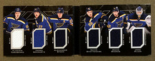 2015-16 UD Black Sixes Relics Booklets St Louis Tarasenko, Schwartz, Steen, +