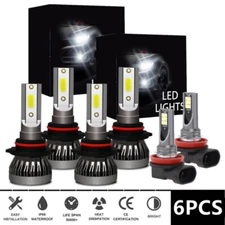 For Toyota Corolla 2019-2016 LED Headlights High Low Beam Fog Light Bulbs 6000K