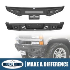 Hooke Road Steel Front Rear Bumper W Light Fit 1988-1998 Chevy Ck 1500 2500