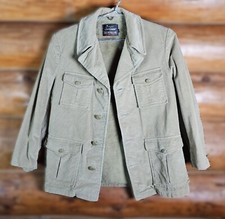 Vtg 70s Sears Sportswear Tan Corduroy Sherpa Lined Chore field Coat mens L 44