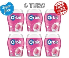 6 Tubs Orbit Bubblemint Sugar-Free Chewing Gum – Wrigley's, 276 Pieces Total