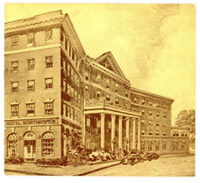 Hotel Northampton  Wiggins Old Tavern Northampton Mass c. 1940's brochure