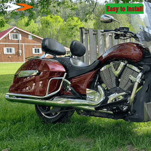 For Victory Cross Country Roads 10-17 Saddlebag Protectors Rear Case Crash Bars - Picture 2 of 10