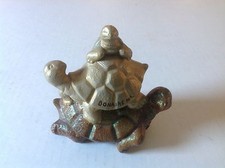 Hand Painted Ceramic Stacked Figurine Turtle Friends