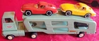 Vintage 1960 Tonka Green Car Carrier # 96 w/ ( 1 )Yellow & ( 1 ) Red 63 corvette