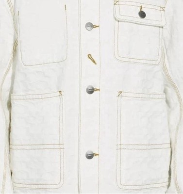 Coach Men's Signature Denim Jacket in White Size-M Off for sale