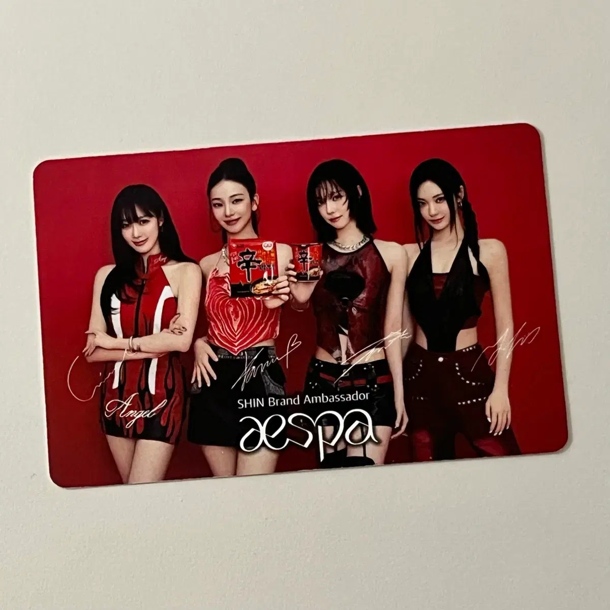 aespa - Shin Ramen collaboration Official PHOTOCARD KPOP Karina