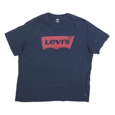 LEVI'S Herren Navyblau Logo Grafik T-Shirt Regular Fit Rundhals XL