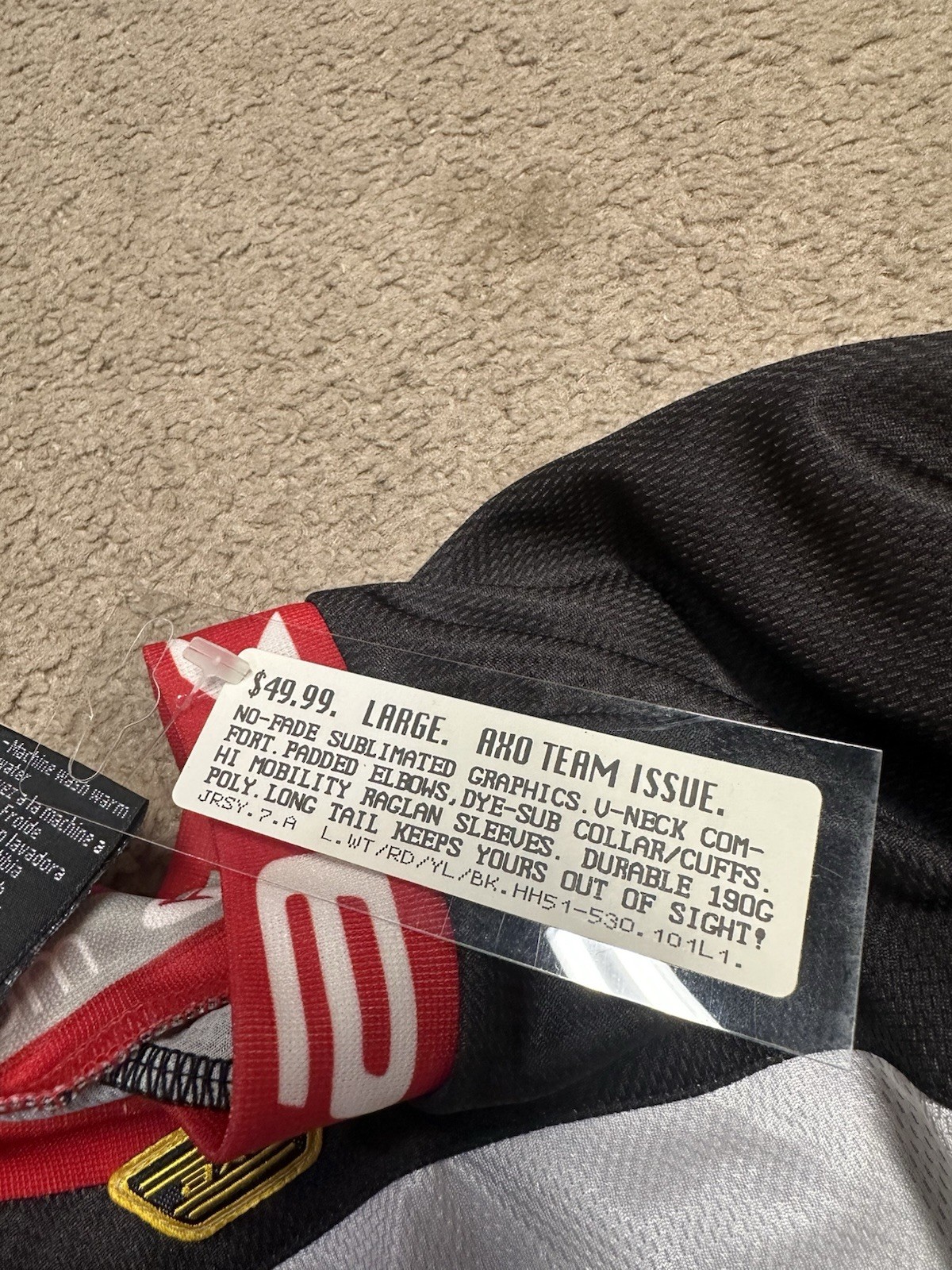 Vintage 90's AXO Sport Jersey Team Issue Jersey Motocross Red Yellow Large