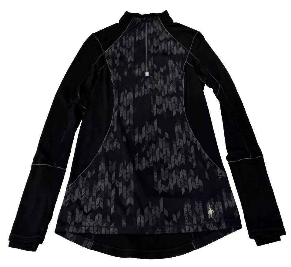 Smartwool Women's PhD Merino Wool 1/4 Zip Baselayer Top - Size Small - EUC