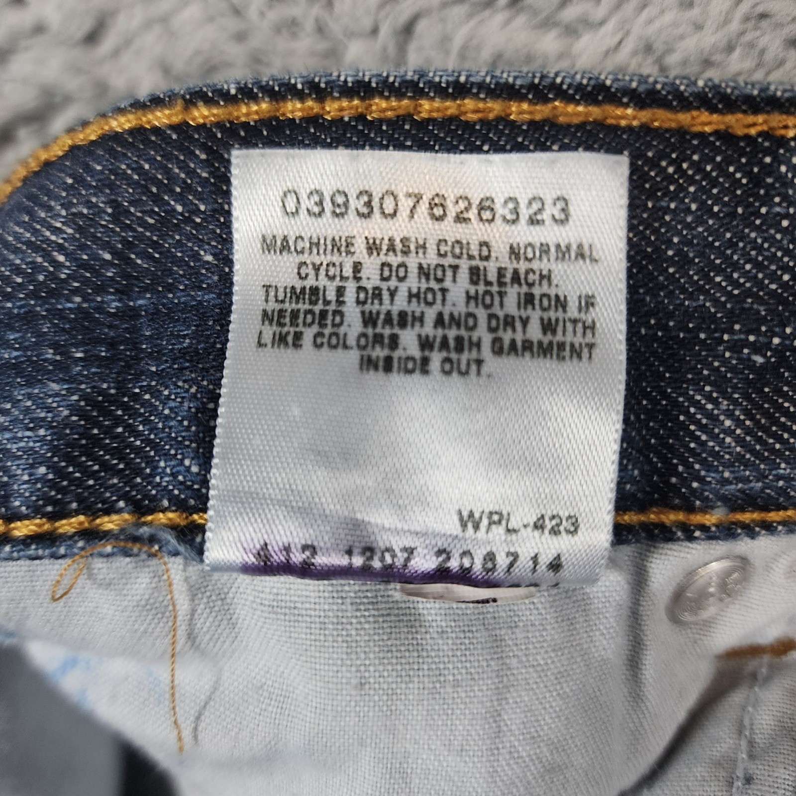 Levis 569 Jeans Mens 38x34 Baggy Y2K Dark Wash Indigo Denim Loose Straight thumbnail 4