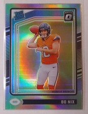 Bo Nix 2024 Donruss Optic Rated Rookie Silver Holo RC #209 Broncos
