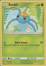 2017 POKÉMON SUN AND MOON SHROUDED FABLE #7 SURSKIT SPECIAL ILLUSTRATION RARE