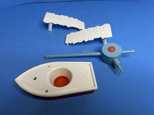 Weebles Marina Boat Fishing Rod 2 Treasure Island White Docks Vintage Hasbro