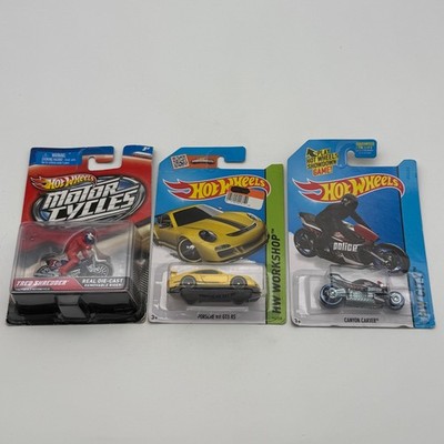 Hot Wheels Lot 3 Diecast Porsche 911 GT3 RS Tred Shredder Canyon Carver Sealed