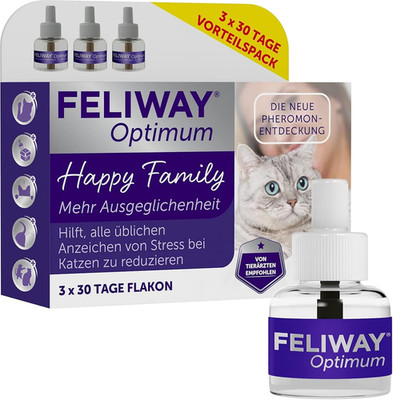 FELIWAY Optimum 3X30 Tage Vorteilspack Für Pheromon Verdampfer, 3X48Ml - Hilft A