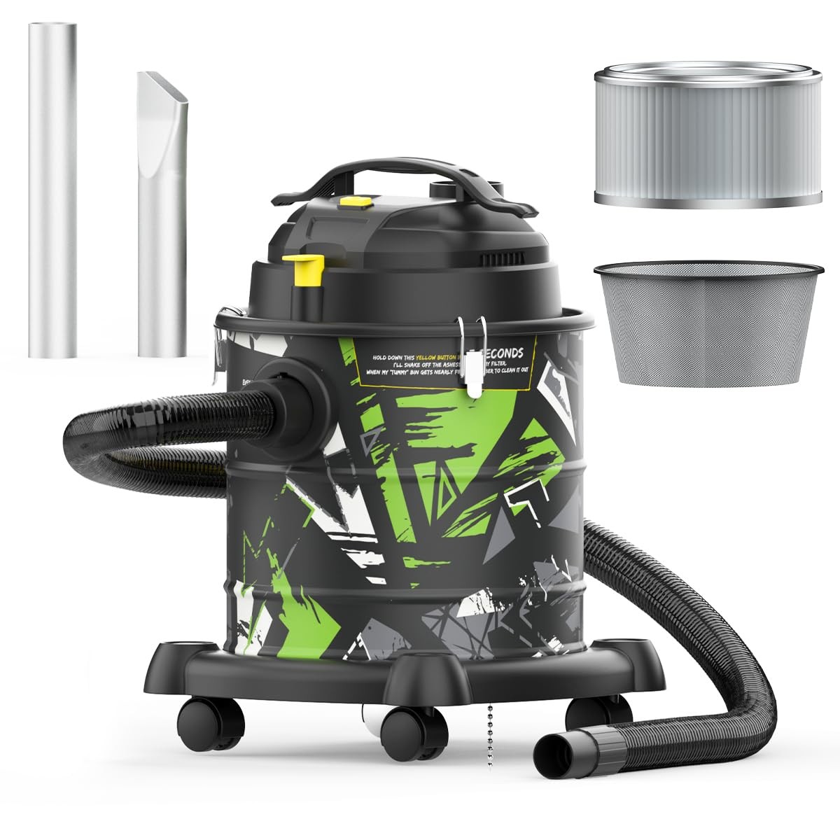 Ash Vacuum for Pellet Stoves,Pellet Grill,1200W 5 Gallon, No