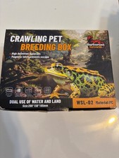 Reptile Feeding Box Plastic Snake Breeding Container Turtle Tank NIB