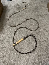 RARE Vintage Cowboy Leather Weaved Bull Whip! HIGH QUALITY!