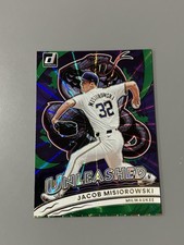 2026 Donruss Baseball JACOB MISIOROWSKI Unleashed Green Laser #11 - Brewers