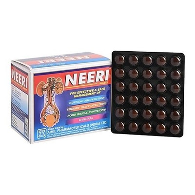 Neeri Tablets by AIMIL (30 tab) Ayurvedic Supplement for Kidney Health & UTI