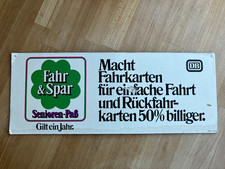 Zug Werbeschild Abteil  DB Deutsche Bundesbahn Seniorenpaß original Pappe 1977