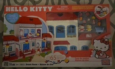 Hello Kitty Mega Bloks New in sealed box Big House 70pcs 10822 Retired Series