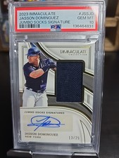 2023 Immaculate Jasson Dominguez Jumbo Socks Signatures /25 PSA 10 POP 1