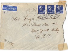 Arenda Norway to NYC, 1948