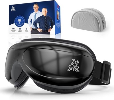 Bob and Brad EyeOasis 2 Eye Massager with Heat, Migraine Stress Relief, Black