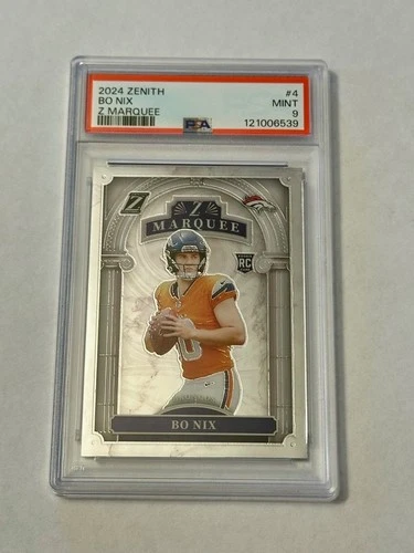 2024 Zenith Bo Nix Z Marquee Rookie RC PSA 9