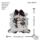 Cowhide Rug Exotic Tricolor High Quality Hair on Hide Size: Jumbo(XL)BR191