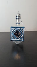 Noble Gems Kurt S. Adler Inc Hand-Crafted Glass Dreidel Ornament 891549 4.5"