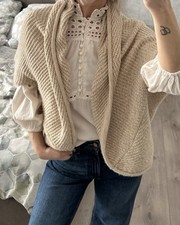 Cape Poncho OPUS Amaryllis Waffle Beige Top Zustand