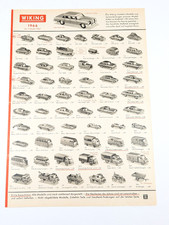 Wiking 1966 Bild-Preisliste Faltblatt Modellautos Verkehrsmodelle Katalog