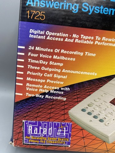 AT&T (1725) Znaczek czasu / daty Deluxe Cyfrowa sekretarka z 4 skrzynkami pocztowymi - Zdjęcie 5 z 22