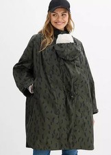 Bonprix Maternity Coat Green waterproof Hooded coat size 14 BNWOT RRP £99