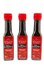 México Lindo Picante Negra con Chiltepin Xxxtra Salsa Caliente, 5 fl oz, Paquete de 3