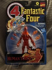 Hasbro Marvel Legends Series Retro Fantastic Four The Human Torch 6  Action Fig