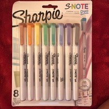 Sharpie S-Note Duo Dual-Ended Creative Highlighters 8/Pkg-Assorted Colors