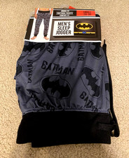 BATMAN MEN'S SIZE SMALL SLEEP JOGGER PANTS W/ POCKETS PAJAMAS COMFORT FIT NEW