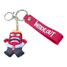 Anger From Inside Out 2 Keychain Backpack Purse Zipper Charm New Free Shipping
