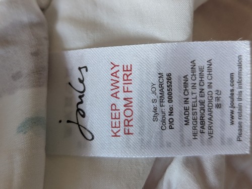 Joules Joy French Market Relaxed Fit Short Sleeve Top UK 16 White Blue Floaty - Picture 9 of 14